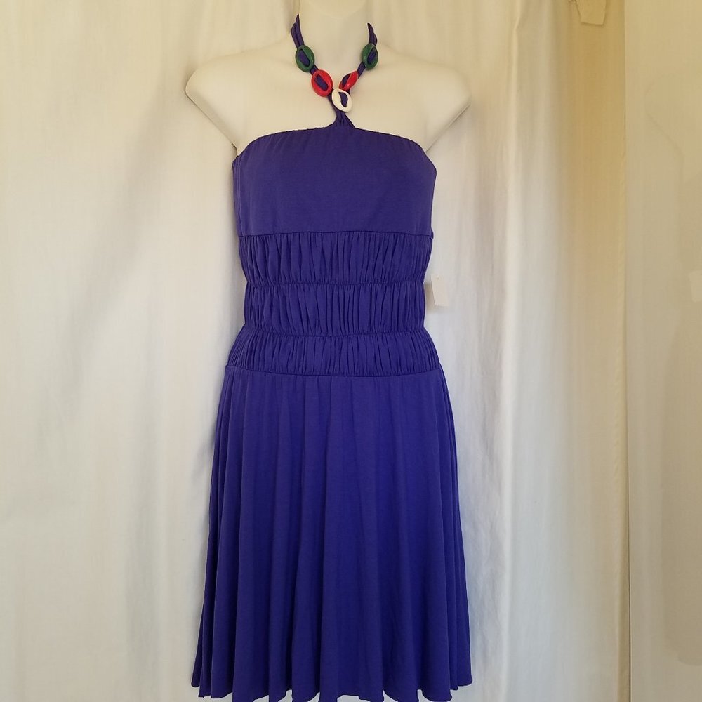 IODICE 80s Retro Knit Halter Dress
